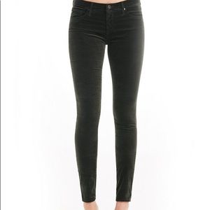 AG JEANS "THE LEGGING SUPER SKINNY" Velvet Mid-Rise Jeans In "CGI"
